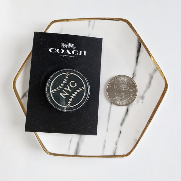 Coach Varsity New York NYC Baseball Pin - Picture 2 of 8
